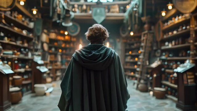 Enigmatic Alchemist Amongst Elixirs - A Moment of Serenity. Concept Alchemy, Elixirs, Enigmatic Portraits, Serenity, Mystical Vibes