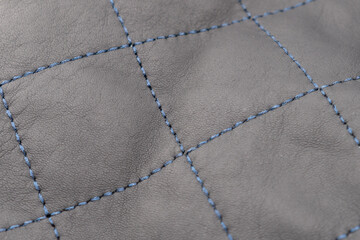 Leather texture background. Part of perforated black leather details. Perforated leather texture background. Texture leather