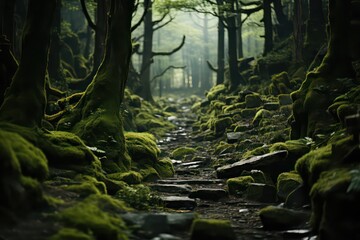 forest in the fog