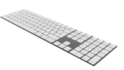 3d rendered illustration of a keyboard