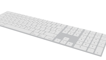 3d rendered illustration of a keyboard