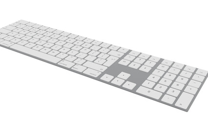 3d rendered illustration of a keyboard
