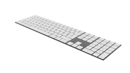 computer keyboard 3d on a white background