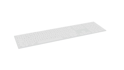 computer keyboard 3d on a white background