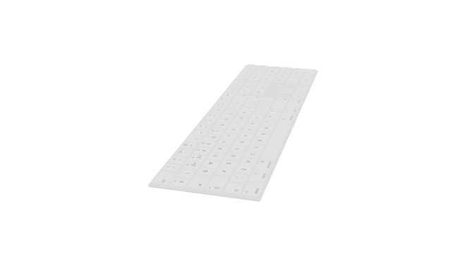 computer keyboard 3d on a white background