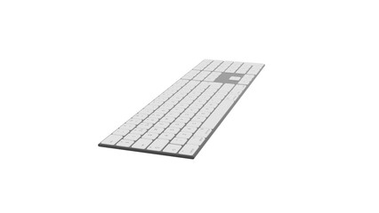 computer keyboard 3d on a white background
