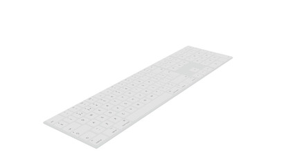 computer keyboard 3d on a white background