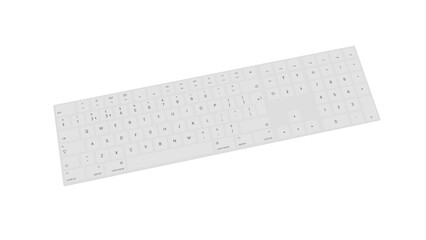 computer keyboard 3d on a white background