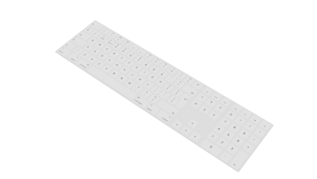 computer keyboard 3d on a white background