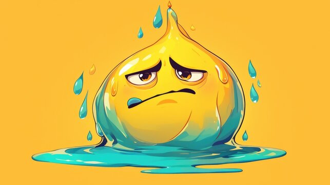 The pungent scent of a fart depicted in a cartoonish style may trigger a grimace on one s face when encountered This isolated symbol is captured in a detailed 2d illustration