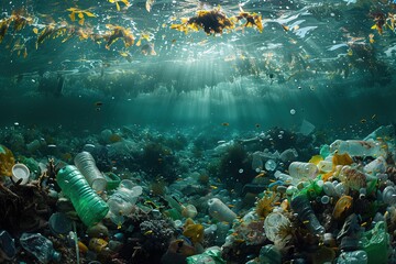 Vast Amount of Trash Floating in the Ocean