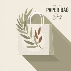 Paper Bag Day, Post, National Paper Bag Day, Vector, Paper Bag Day Poster, card. illustration, Happy Paper Bag Day. sale lettering paper bag, and shopping bags. flat. Paper Bag,
July 12. sale, Offer, 