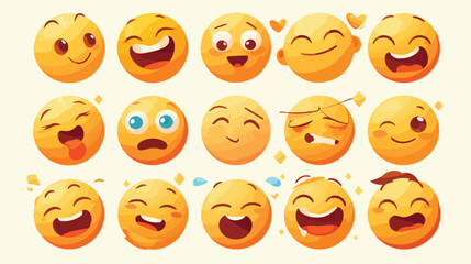 Mega big collection set of Emoji face smile mood em