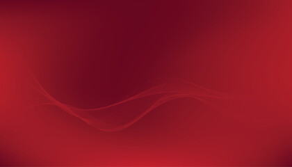Abstract red gradient background with waves. Modern banner design template