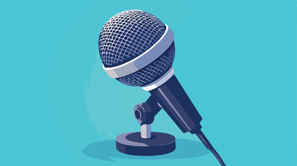Microphone icon vector Voice recorder Interview kar