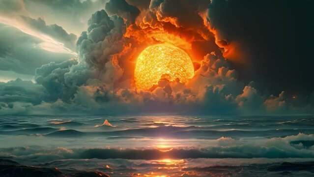 Apocalyptic Fury: Oceanic Nuclear Detonation. Concept Apocalyptic, Fury, Oceanic, Nuclear Detonation