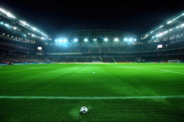 Fototapeta premium Football stadium for advertising competitions and various sporting events