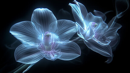 Transparent orchid petal