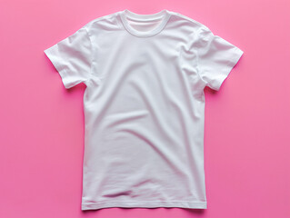 white t shirt mockup isolated on pastel color