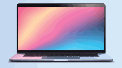 Modern realistic frameless laptop ultrabook mockup
