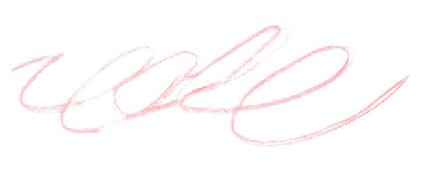 pink pencil strokes isolated on transparent background