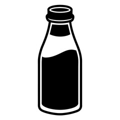 Milk-bottle icon silhouette vector illustration
