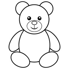 Teddy bear icon line vector illustration