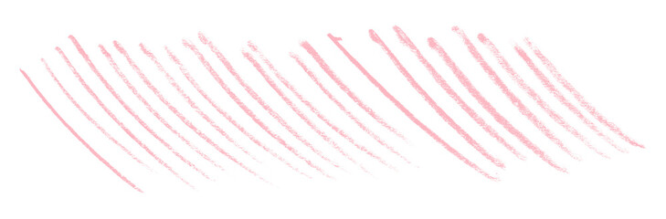 pink pencil strokes isolated on transparent background