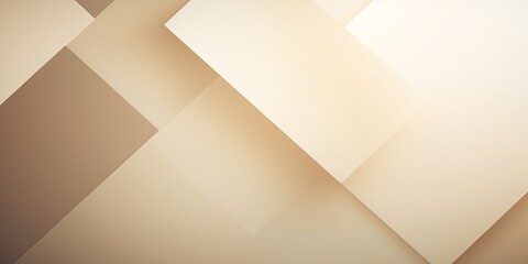 Beige background with geometric shapes and shadows, creating an abstract modern design for corporate or technology-inspired designs with copy space