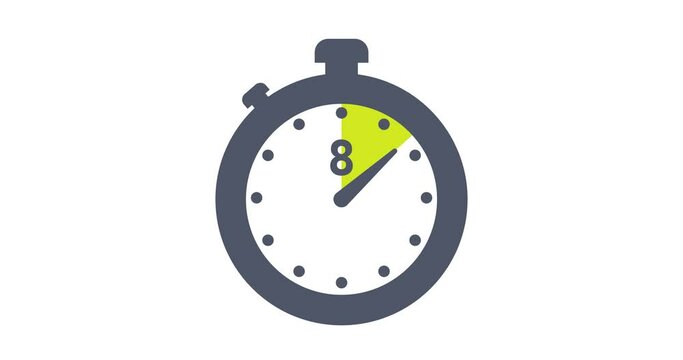 30 minutes timer, 30 seconds chronometer, thirty minutes or seconds stopwatch over transparent background