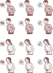 Obraz premium illustration of person with an upset stomach