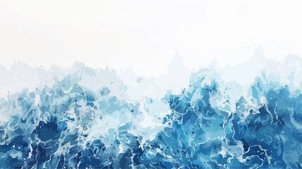 Welle Ozean Meer Wasserfarben Wasser Surfen Windig Wetter Vektor - obrazy, fototapety, plakaty