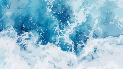 Wasser Welle Ozean Vogelperspektive Droneshot Von Oben - obrazy, fototapety, plakaty