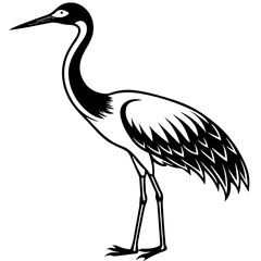 Obraz premium heron silhouette isolated on white