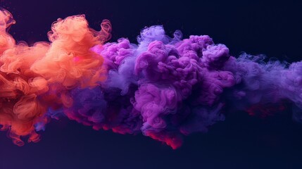 Vivid Pink and Purple Smoke Clouds on Dark Background