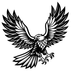 Fototapeta premium eagle with wings vector art illustration