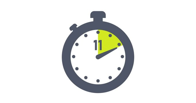 40 minutes timer, 40 seconds chronometer, forty minutes or seconds stopwatch over transparent background
