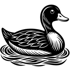 duck on white background vector art 