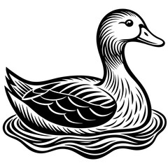 duck on white background vector art 