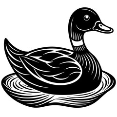duck on white background vector art 