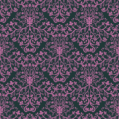 Hand drawn seamless pattern floral