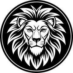 lion head illustration vector art silhouette 