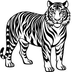 Tiger vector art silhouette 