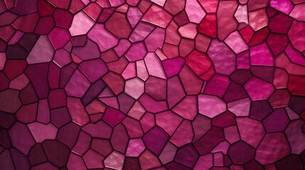 Top View of an abstract magenta Glass Mosaic Texture. Artistic Background