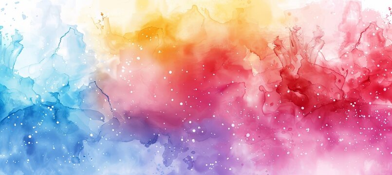 abstract rainbow banner watercolor background wallpaper