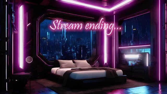 VR Background - Twitch - Animated - Rain - Live Stream - Cyberpunk Room - City - Future - Streaming - Dark Theme - Light Theme - Neon - Bedroom - Magical - HD - Cool - Seamless Loop