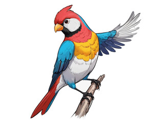 Fototapeta premium blue and yellow macaw ara