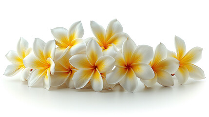 Obraz na płótnie Canvas frangipani flowers white background