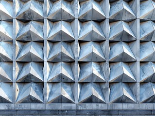 Seamless patterned facade texture incorporating geometric shapes for a bold modern architectural statement