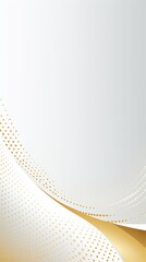 Gold and white vector halftone background with dots in wave shape, simple minimalistic design for web banner template presentation background